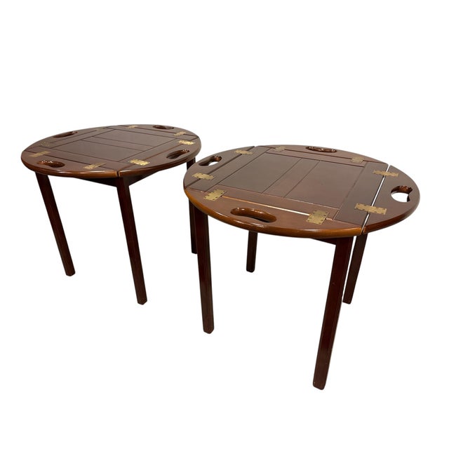 English Butler's Table, 1970, Set of 2 For Sale - Image 5 of 5