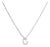 10K White Gold Diamond Accent "C" Initial Script Style Pendant Necklace For Sale