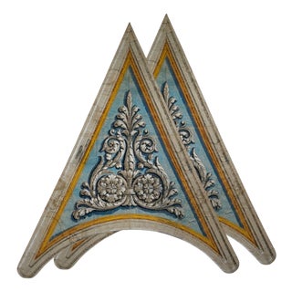 Polychrome Florentine Pendentives, 1920s, Set of 2 For Sale