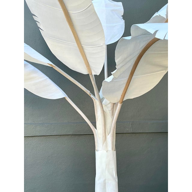 Late 20th Century Vintage Monumental Cut Canvas Palm Tree For Sale - Image 5 of 12