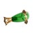 Metal Vintage Green Glass & Gilt Metal Walrus Claret Wine Decanter For Sale - Image 7 of 8