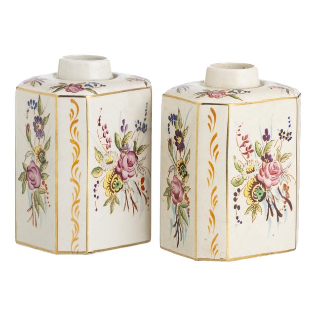 Earthenware Bottles from Sacavem Factory, Set of 2 For Sale