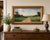 Beautiful large-scale vintage Texas landscape painting signed L.B. Mackrell and dated 1974. This original painted canvas...