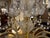 Brass Vintage Brass + Crystal Chandelier For Sale - Image 8 of 14