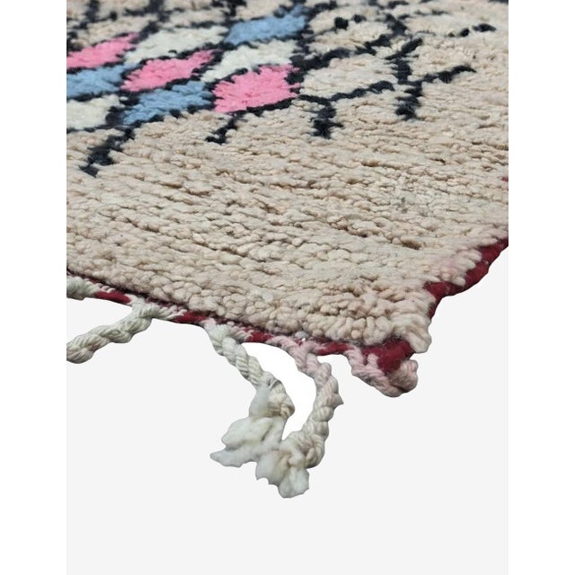 Neutral Handwoven Berber Wool Rug - 9.8 X 6.1 Ft For Sale - Image 4 of 9