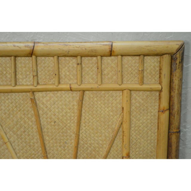 Rattan & Bamboo Sunburst Twin Headboards a Pair Chairish