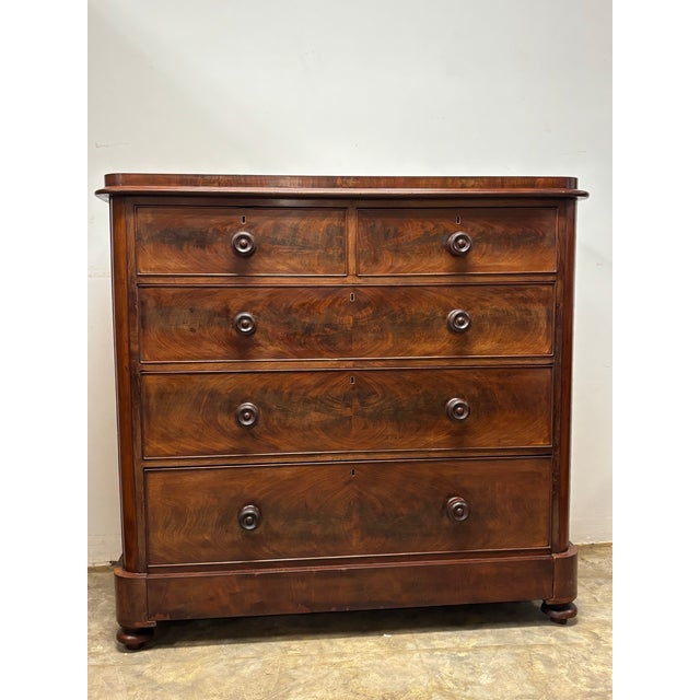 English Antique English Mahogany Chest of Drawers For Sale - Image 3 of 9