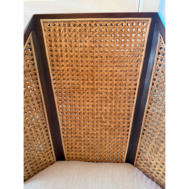 Wood Pair of Baker Milling Road Occasional Chairs With Caning, 21st Century For Sale - Image 7 of 10