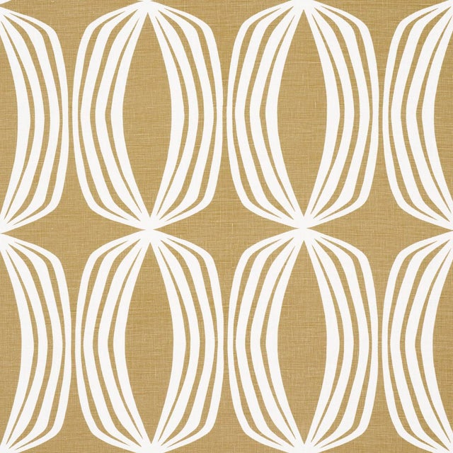 2020s SAMPLE - Schumacher Fontana Fabric In Ochre For Sale - Image 5 of 5