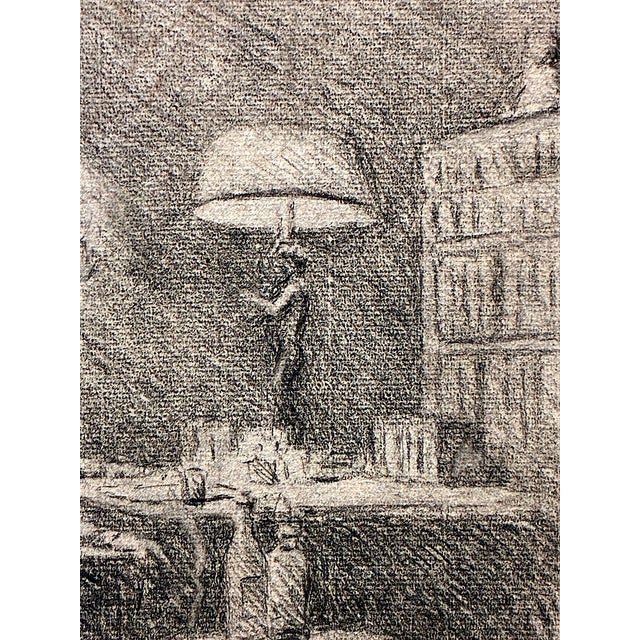 Drawing of Seated Man With Female Apparition by Granville Redmond For Sale - Image 4 of 4