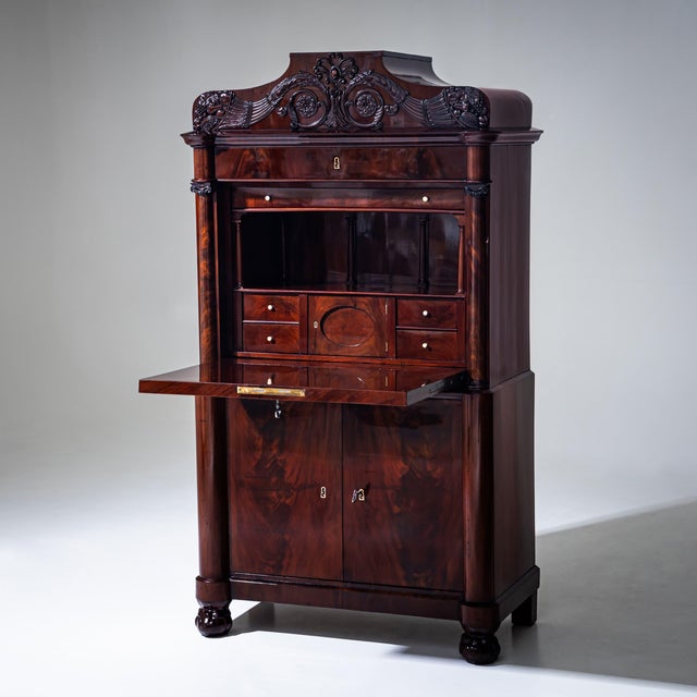 Louis Philippe Secretaire in Mahogany For Sale - Image 4 of 18