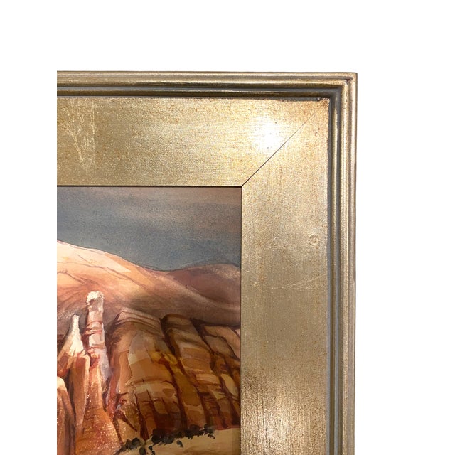 Mid 20th Century Dorothy Lawrey Vorhees Original Painting New Mexico Mountain Landscape Southwest For Sale - Image 10 of 11