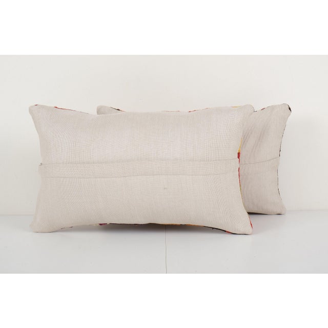 Kilim Lumbar Pillow Cover - A Pair For Sale - Image 4 of 4