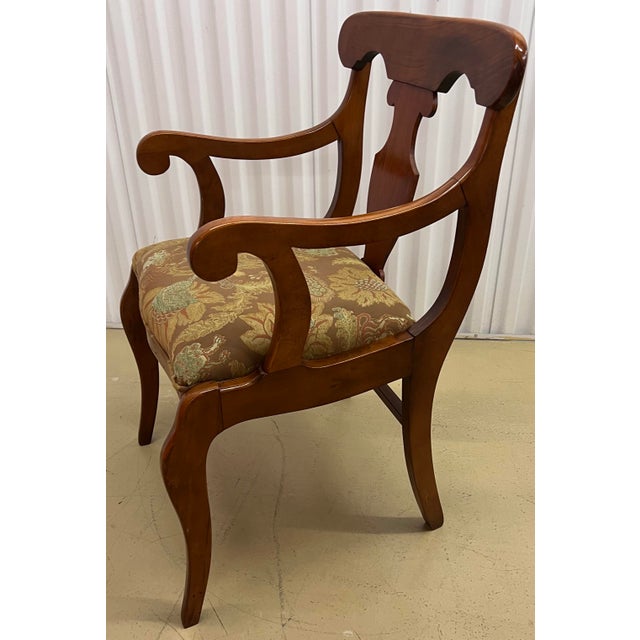 Chestnut 1960s Attributed to Drexel Heritage Set of 6 Dining Chairs For Sale - Image 8 of 12