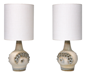 Drip Glazed Ceramic Table Lamps by Einar Johansen for Søholm, Denmark, 1960s, Set of 2