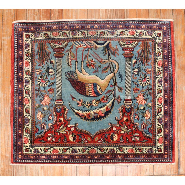 Mid 20th Century Persian Kashan Rug - 1'3" x 2'6" For Sale - Image 16 of 18