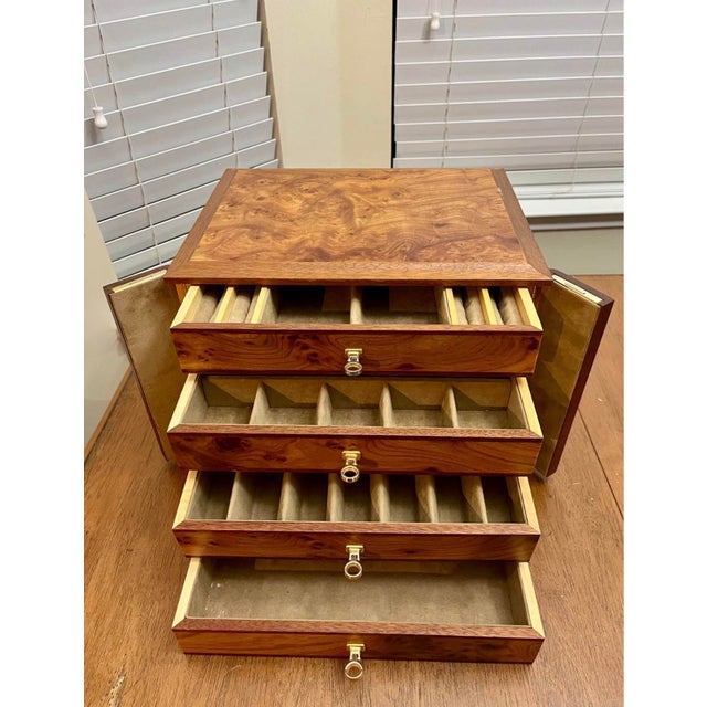 Late 20th Century Agresti Italian Dresser Top Jewelry Box For Sale - Image 6 of 8