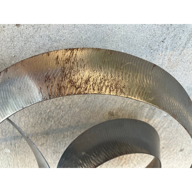 1980s Steel Hanging Circles Sculpture Attributed to Curtis Jere , Titled "Continuity" For Sale - Image 11 of 12