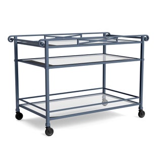 Brown Jordan Venetian Bar Cart in Sapphire For Sale