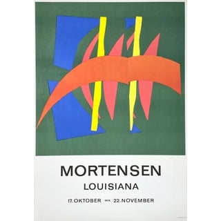 1970 Original Danish Abstract Exhibition Screenprint by Richard Mortensen For Sale