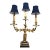 Goddess Fortuna Gilt Triple Candelabra Girandole Lamp For Sale