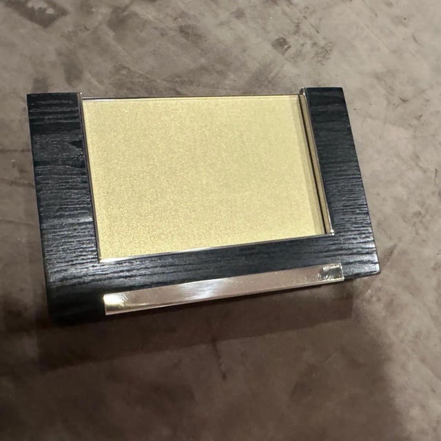 1980s Modern Sterling Silver and Ebonized Wood Picture Frame by Silvan For Sale - Image 11 of 11