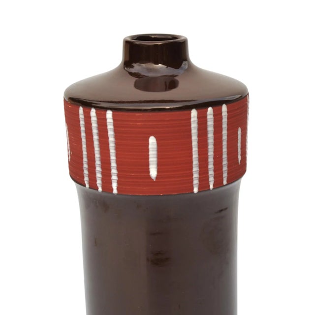 Ceramic Ceramic Vase, Keralit Litomyšl, Czechoslovakia, 1960s. For Sale - Image 7 of 8