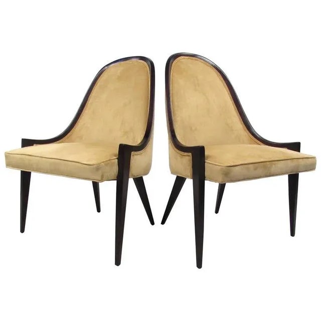 Wood 1960s Harvey Probber Gondola Slipper Chairs For Sale - Image 7 of 7