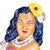Mid-Century Modern MCM Hawaiian Art Pottery Pin-Up Yellow Hula Girl Wall Sculpture For Sale - Image 3 of 5