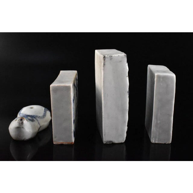 Japanese Meiji Porcelain Calligraphy Water Droppers- A Set of 4 For Sale - Image 4 of 6