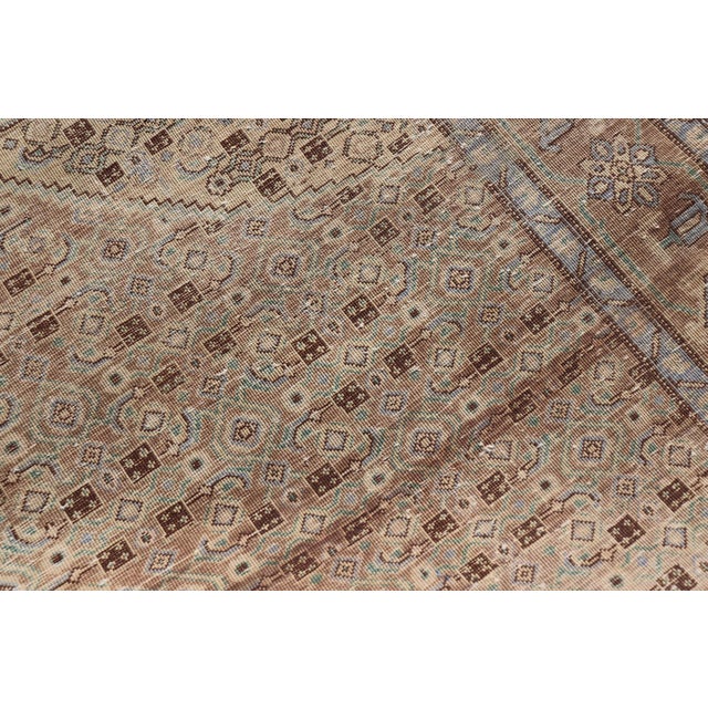Vintage Persian Tabriz Rug With Floral Medallion in Earthy Tones With Brown For Sale - Image 13 of 13