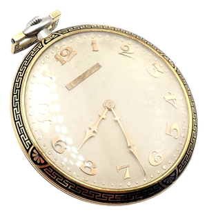 Tiffany & Co. Platinum Yellow Gold 18s Enamel Merimont Pocket Watch 1940