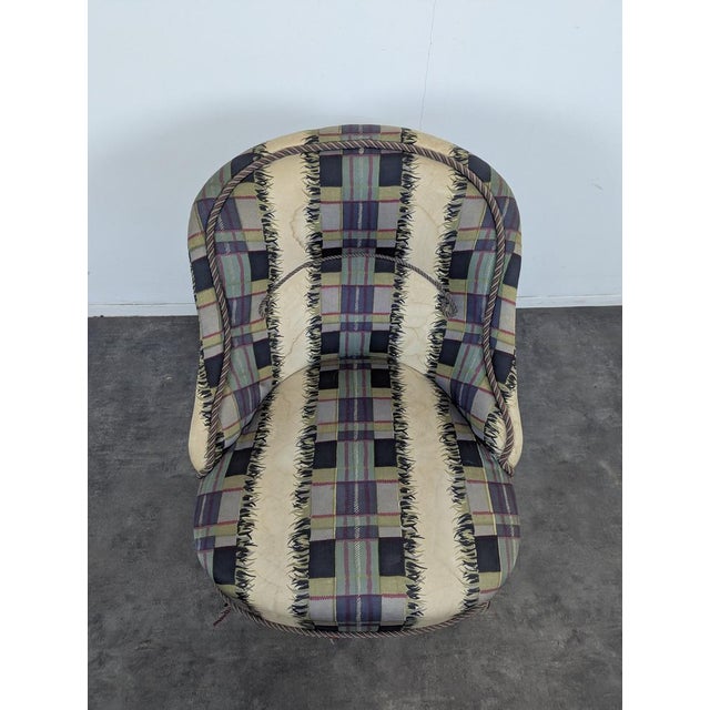 Napoleon III Lounge Chair in Fabric For Sale - Image 3 of 7