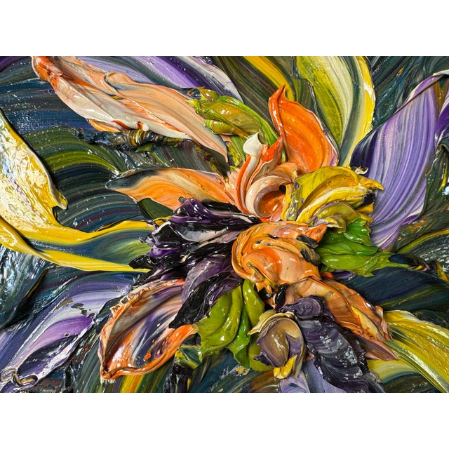 Rema Menzies " Mood Suings" Heavy Oil Impasto Expressionist Oil Painting For Sale - Image 9 of 12