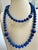 Blue Lapis Lazuli Single Strand Necklace 14 Kt Roundel Yellow Gold , 32 Inch For Sale - Image 8 of 8