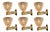 Rostrato Wall Lights in Blown Glass and Brass by Barovier & Toso, Italy, 1990s, Set of 6 For Sale