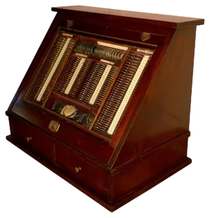 19th Century Optician Test Glasses Lens Kit in Cabinet, 1890s