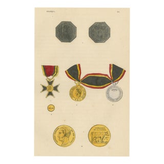 Plate XV Belgian Independence of 1830 and Leopold Medals, 1844 For Sale
