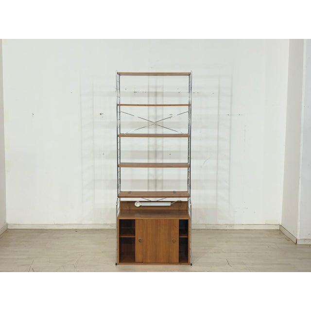 Contemporary Mid-Century Teak String Continental Bookcase by Nils Strinning, 1960s For Sale - Image 3 of 11