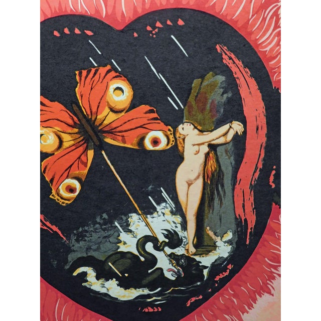 1977 Salvador Dali "Triomphe De L'Amour" Set of 2 Surrealist Lithographs Hand Signed For Sale - Image 14 of 16