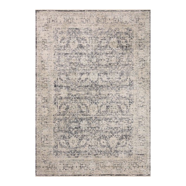 Amber Lewis x Loloi Alie Charcoal / Beige 5'-3" x 7'-9" Area Rug For Sale
