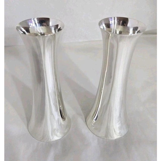 Antique Edwardian Sterling Silver Flower Vases from Pearce & Son, 1908 For Sale - Image 11 of 15