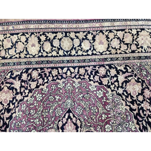 1900 - 1909 1900s Handmade Antique Persian Isfahan Rug 4.5' X 7' For Sale - Image 5 of 12