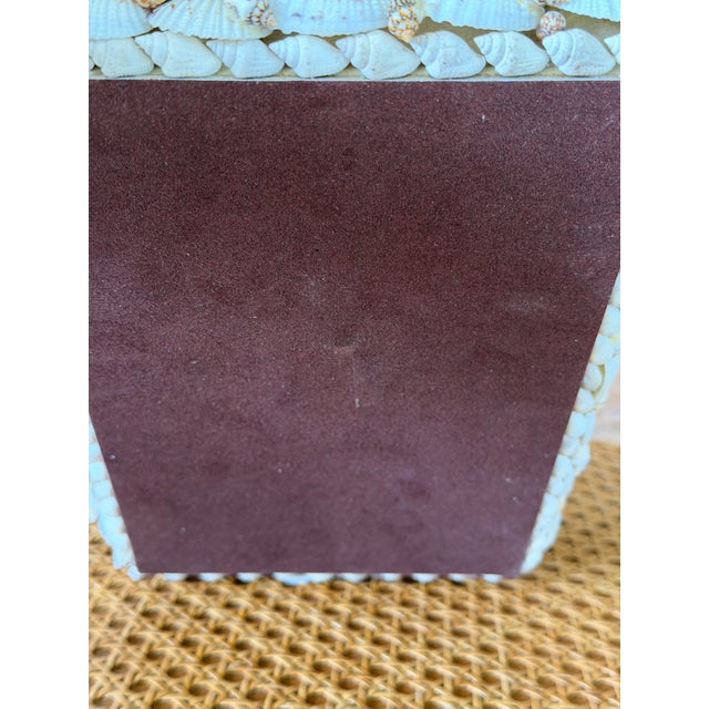 Vintage Handcrafted Shell-Covered Coastal Keepsake Box For Sale - Image 4 of 11