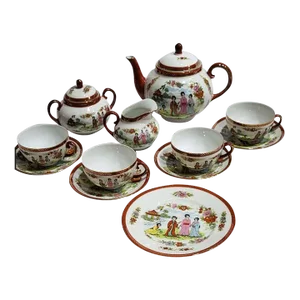 Japanese Geisha Tea Set - 8 Pieces