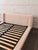 Queen Size Modern Floating Linen-Wrapped Platform Bed Frame For Sale - Image 9 of 12