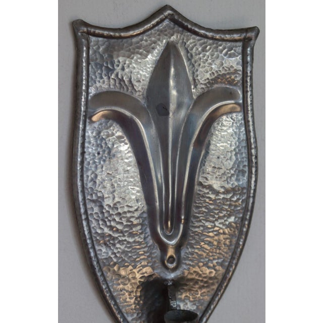 Swedish Pewter Sconces, Set of 2 For Sale - Image 6 of 11
