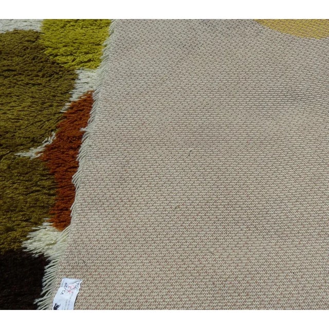 Large Long-Pile Wool Rug, 1970s For Sale - Image 9 of 11