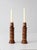 Mid-Century Modern Vintage Modular Wood Candlestick Holders Pair For Sale - Image 3 of 18