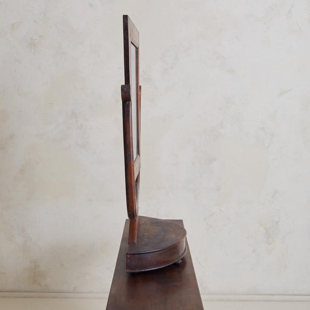 Antique Walnut Vanity Mirror, Italy 19th Century For Sale In Chicago - Image 6 of 12